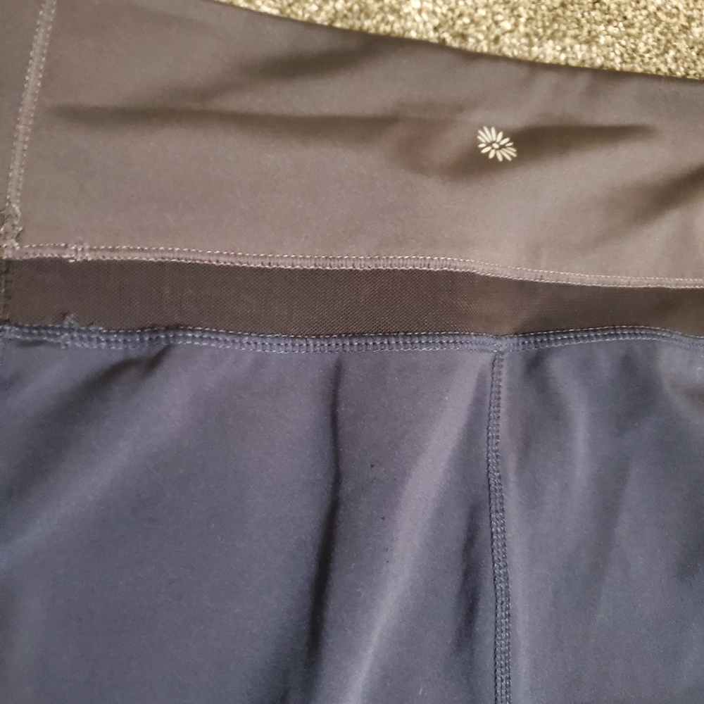 TANGERINE | Women's navy-blue capri athletic-wear leggings. - Picture 4 of 9